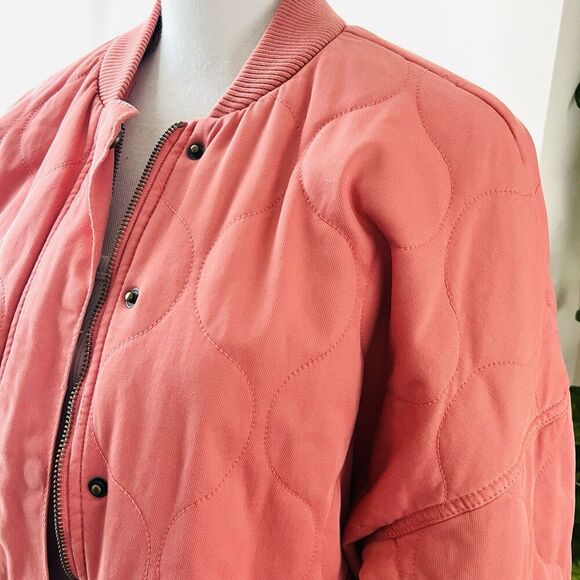 Universal Thread Coral Pink Soft Fluffy Puffer Jacket University Style Sz Medium - Picture 6 of 9